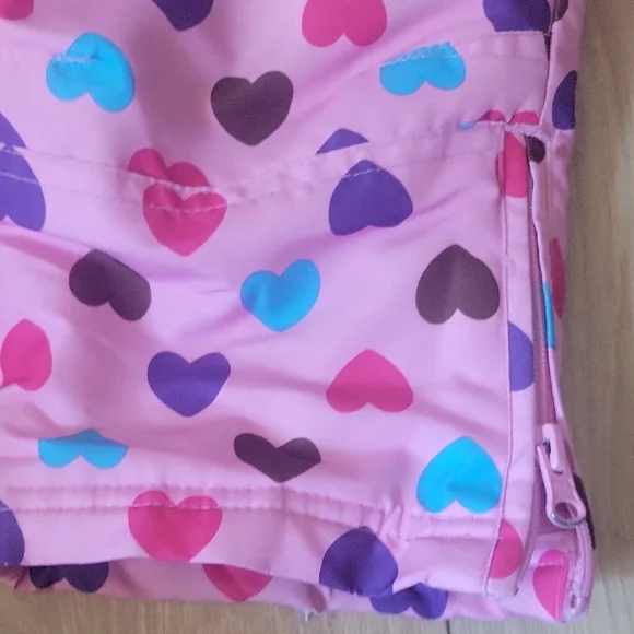 Falls Creek Pink Overalls with Heart Pattern - Picture 4 of 4